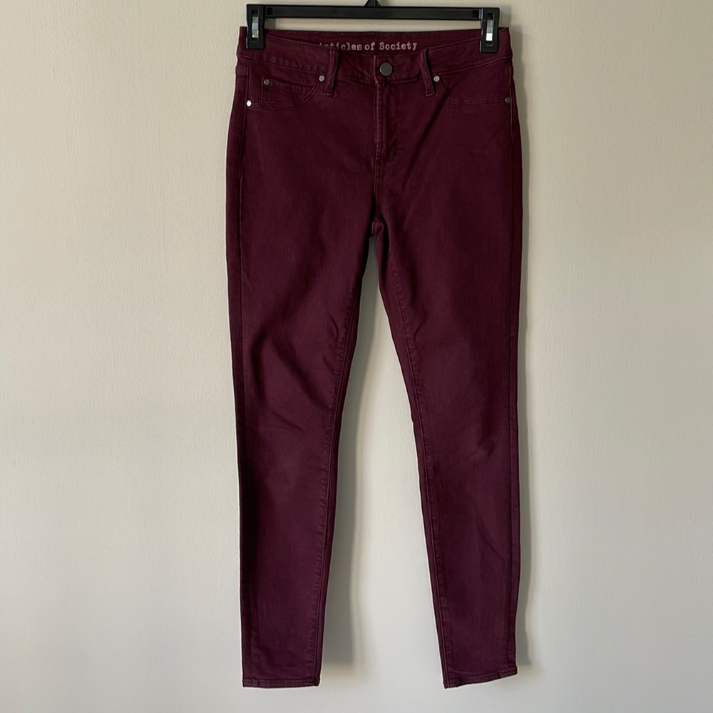 * 2 for $39 sale! * Articles of Society Burgundy Skinny Jeans